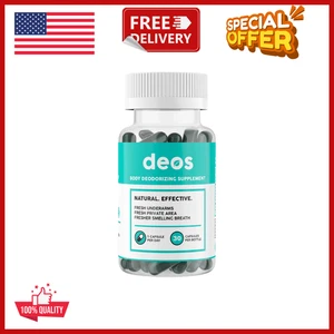 DEOS Internal Deodorant Supplement – Full Body Deodorizer for Gut Health Skin... - Picture 1 of 24