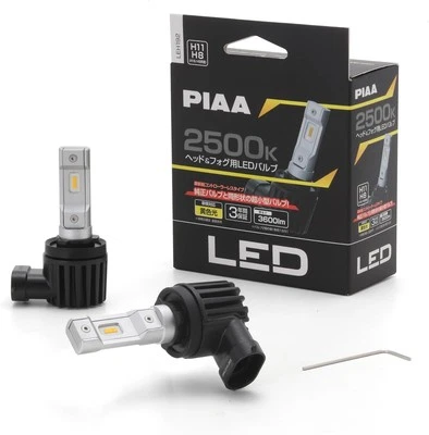 PIAA LEH192 LED Headlights foglights Bulb H8/H9/H11 12V 18W Yellow2500K 3600lm - Image 1 of 4