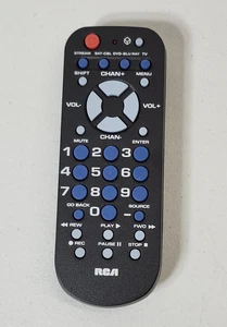 Mando a distancia universal RCA 4 dispositivos (DVD cable satélite VCR TV) RCR504BE - Imagen 1 de 5