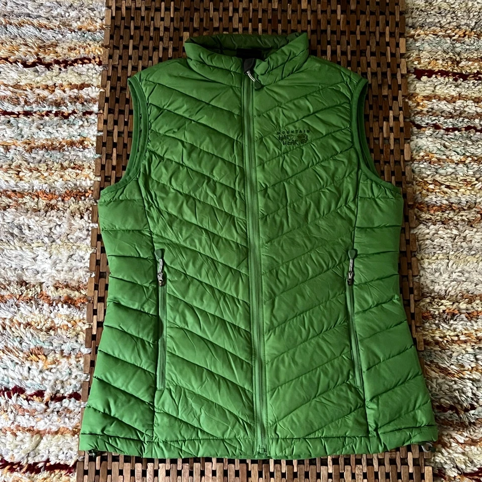 Chaleco acolchado Mountain Hardwear Alpine plumón de ganso verde bosque para mujer pequeño S Foto 1 de 3