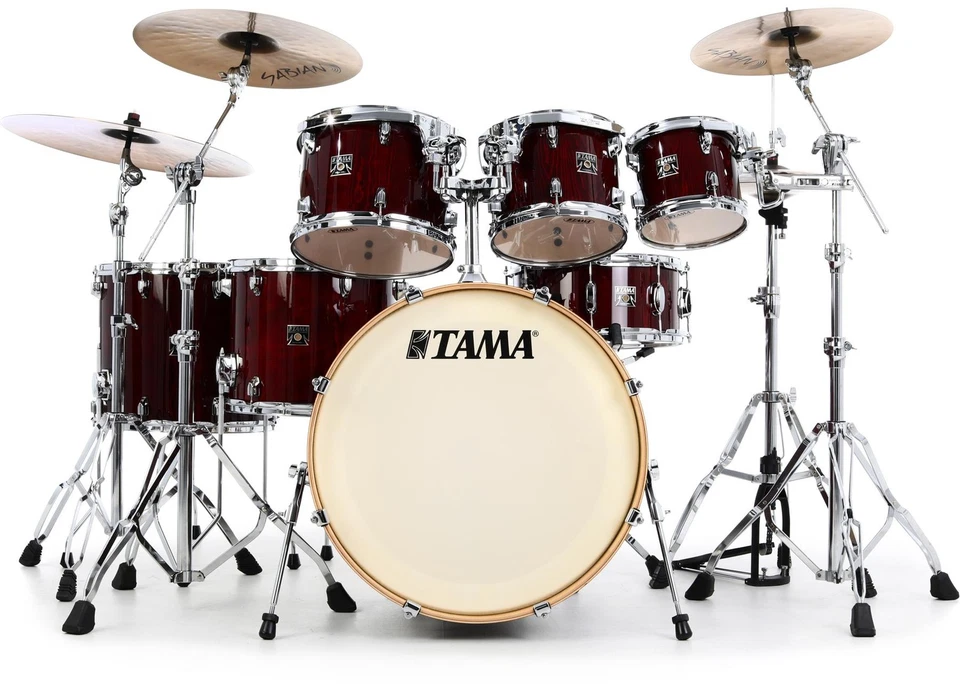 TAMA Superstar Classic 7pc Shell Pack W/ 22bd - Gloss Garnet LACEBARK Pine