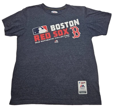 Camiseta MLB Boston Red Sox Auténtica Majestuosa Triple Pico Anillo M Hilado 50/50 Foto 1 de 4