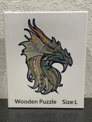 Dragon Wooden Jigsaw Puzzle Mysterious Dragon - 79 pcs Colorful Shaped - Image 1 of 2
