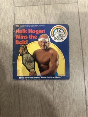ANTIOCH PUBLISH/WWF "HULK HOGAN WINS THE BELT!" 1985 STICKER BOOKLET B&B VINTAGE - Image 1 of 4