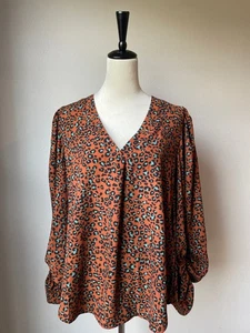 Sandy & Sid Leopard Print Blouse - Picture 1 of 4