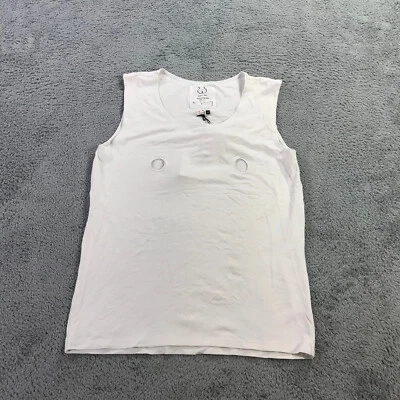 Camisa Yoko Ono Para Hombres Extra Pequeña Eyelit Tank Blanca Top LBGTQ John Lennon Rara a3 Foto 1 de 4