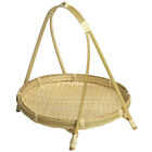 Bamboo Weaving Straw Baskets Tier Rack Wicker Fruit Bread Food Storage3921