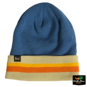 NEW BANDED CASUAL GEAR RETRO KNIT LOGO BEANIE - Picture 1 of 1