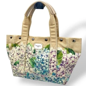Dolce & Gabbana Handbag Mini Tote Bag Floral Print Studs Multicolor Canvas Bag - Picture 1 of 20