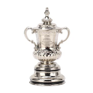 Mini Soccer Game Trophy Cup Model High Simulation Metal Football League Prop - Picture 1 of 12