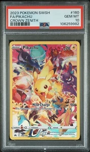 Pikachu 160/159 Pokemon Crown Zenith PSA 10 - Picture 1 of 2