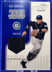 ALEX RODRIGUEZ 2003 Playoff Player Collection PIECE OF THE GAME USED JERSEY /100