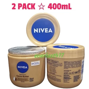 Nivea Body Cream Cocoa Butter Deep Moisture Serum with Vitamin E ~ 2 PACK400ml - Picture 1 of 12