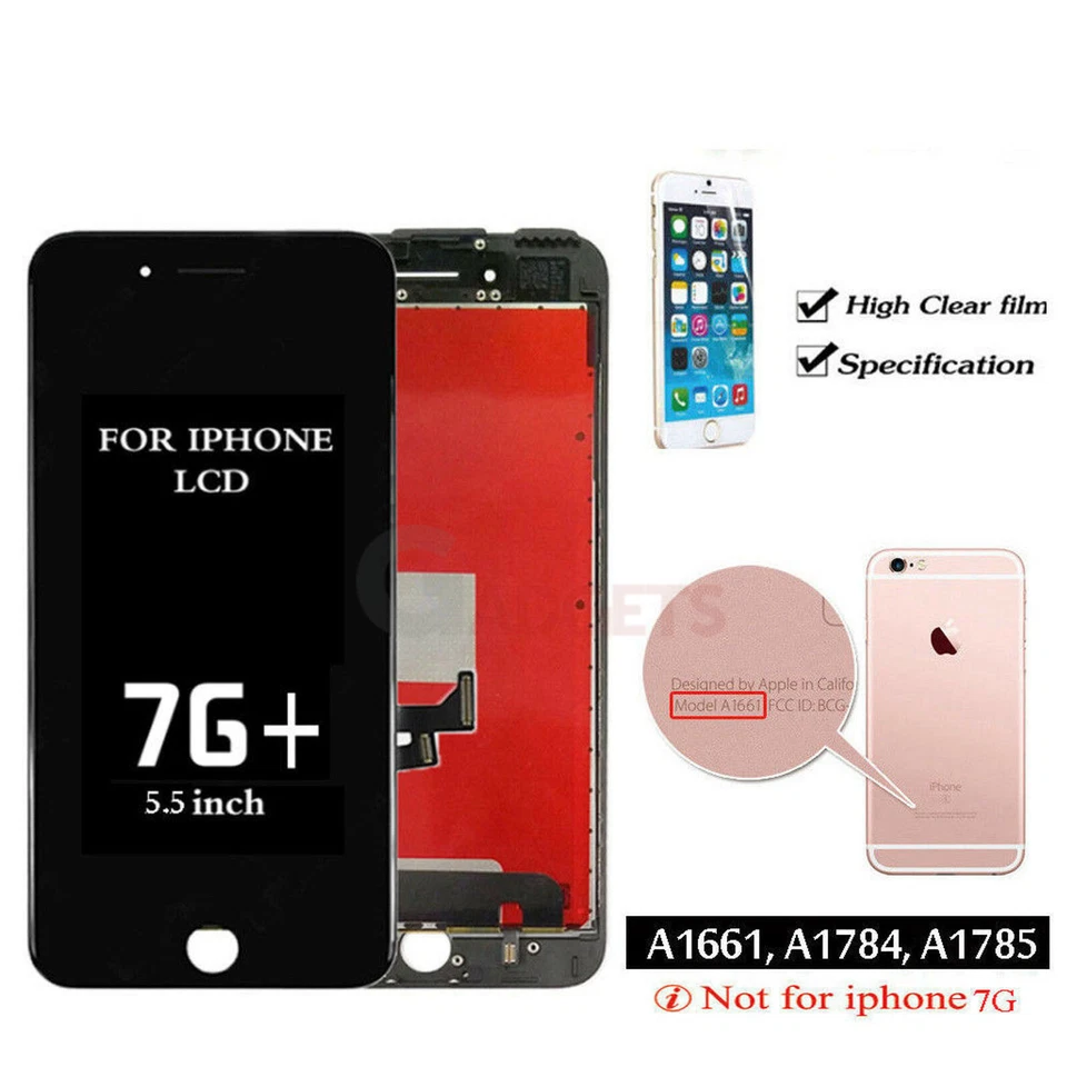 Black for Apple iPhone 7 Plus 5.5 Touch Screen Digitizer LCD Display Replacement