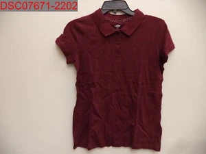 Old Navy Girls Crimson Cranberry Uniform Pique Polo, Size XL(14) 50026356438 - Picture 1 of 6