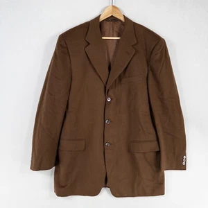 Traje Chaqueta Blazer Canali 52/42 LARGO Marrón Lana Cachemira Loro Piana Abrigo Deportivo - Imagen 1 de 11