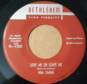 45 RPM N SOUL JAZZ NINA SIMONE "LOVE ME OR LEAVE ME / I LOVES YOU PORGY " - Picture 1 of 2
