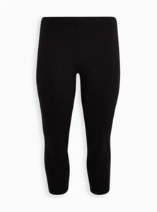 Torrid Crop Comfort Waist Premium Legging Black Plus Sz 0 L 12 #D88378 - Picture 1 of 3