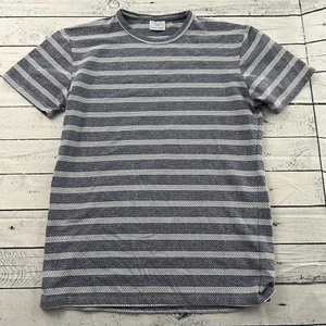 Piaza Italia Short Sleeve Tailored Striped Shirt Men's Small Blue White - Picture 1 of 4