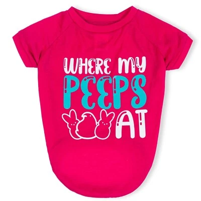 Camisa Peeps "Where my Peeps At" cachorro perro XS NUEVA Foto 1 de 4