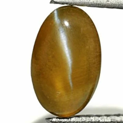 Ojo de Gato Alejandrita MADAGASCAR Certificado AIGS Natural Sin Tratar Ovalado Foto 1 de 4