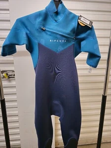 Rip Curl Wetsuit Dawn Patrol Performance CZ 22GB Chest-Zip SS Men's Blue M and L - Picture 1 of 20