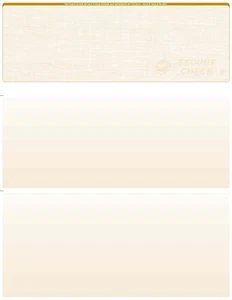 500 Blank Check Stock Paper - Check on top Model 7219- Linen- Gold - Picture 1 of 1