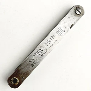Vintage Baldwin No. 222 Imperial 2-27 Blade Feeler Gauge - Made In USA - Picture 1 of 4