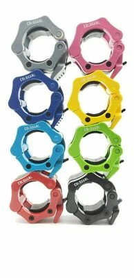 Colossal 2pc 50mm Olympic Weight Bar Collars Barbell Weightlifting Locking Clamp