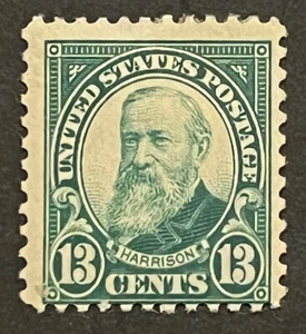 Travelstamps:1926 US Stamps Sc # 622, 13 cent Harrison Perf 11 Mint OG H - Picture 1 of 5