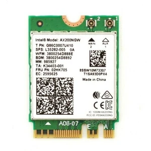 Intel Wi-Fi 6 AX200.NGWG.N Wireless Card 802.11ax Bluetooth 5.2 network Card - Afbeelding 1 van 4