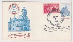 TurtlesTradingPost- Oxford, MA 1988- Town 275th Anniversary Pictorial Cancel - Picture 1 of 1
