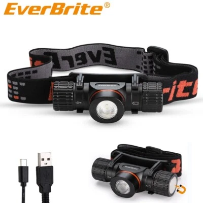 EverBrite Rechargeable Headlamp 1000 Lumen LED Headlight USB-C W/5 Light Modes