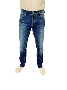 ES Collection Men's Skinny Stretch Leg Jeans Size 32 x 34 Snap Front E248 - Picture 1 of 12