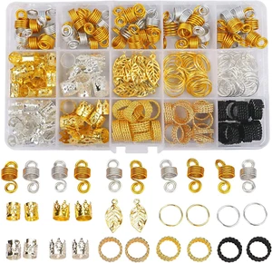 200PCS Hair Jewelry for Braids Accessories, Hair Beads for Braids, Gold Hair Acc - Picture 1 of 6