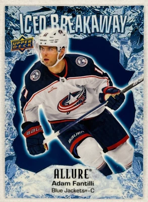 2023-24 UD Allure Adam Fantilli Iced Breakaway #IB-9 Columbus Blue Jackets - Image 1 of 2