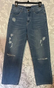 Midiross Women’s Blue Jeans Distressed Straight Leg 29x30 J59 - Picture 1 of 4