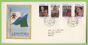 Lesotho 1987 Christmas. Paintings by Raphael set First Day Cover - Picture 1 of 1