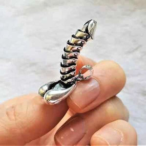 GROSSE Peniskette aufrichtende Männer Trödel einzigartig LGBTQ Silber Charm 21,5" Kette NEU - Bild 1 von 12
