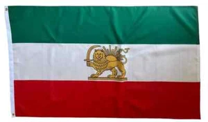 Iran Flag Large Polyester Historical Persian Lion Iranian Flag 150 x 90cm - Picture 1 of 5