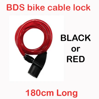 BDS  BIKE CABLE LOCK 8mm x 180cm Long - comes with 2 keys - Image 1 of 3