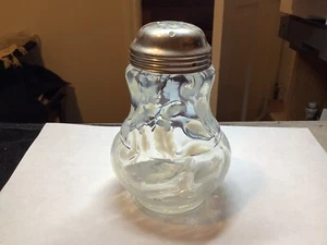 Antiguo agitador de azúcar Muffineer blanco vidrio opalescente Northwood - Imagen 1 de 17