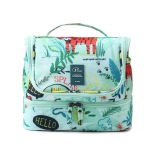 Compact Cosmetic Toiletry Bag P.travel Waterproof Travel Kit Bag PT1719 Green N - Picture 1 of 5