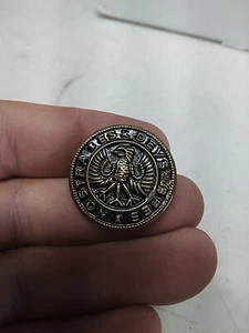 4 VINTAGEMetal Hessian Solider Teutonic Eagle "ES DEVS SPES NOSTRA Buttons - Picture 1 of 4