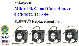 Set 4x leise Version Ersatzlüfter für Mikrotik CCR1072-1G-8S + - Bild 1 von 5