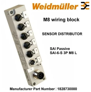Weidmüller SAI-6-S 3P M8 L 1828730000 Sensor/Aktorbox passiv M8-Verteiler - Bild 1 von 4