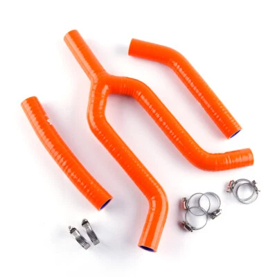 Orange For KTM 125 200 EXC 1998-2002 Thermostat Bypass Radiator Hose Clamps Kit - Image 1 of 4