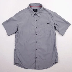 Magpul Gray Button Up Short Sleeve Shirt Mens Sz M Stretch Lightweight Pocket - Picture 1 of 9