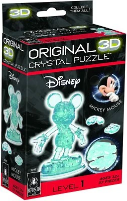 Quebra-cabeça de cristal 3D original Disney (personagem Mickey Mouse) brinquedo/presente/decoração - Imagem 1 de 2