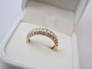 ANELLO da 1,20 carati. BRILLANTE PAVIMENTAZIONE 750/ORO 18 CARATI taglia 53 fatta a mano - Foto 1 di 12